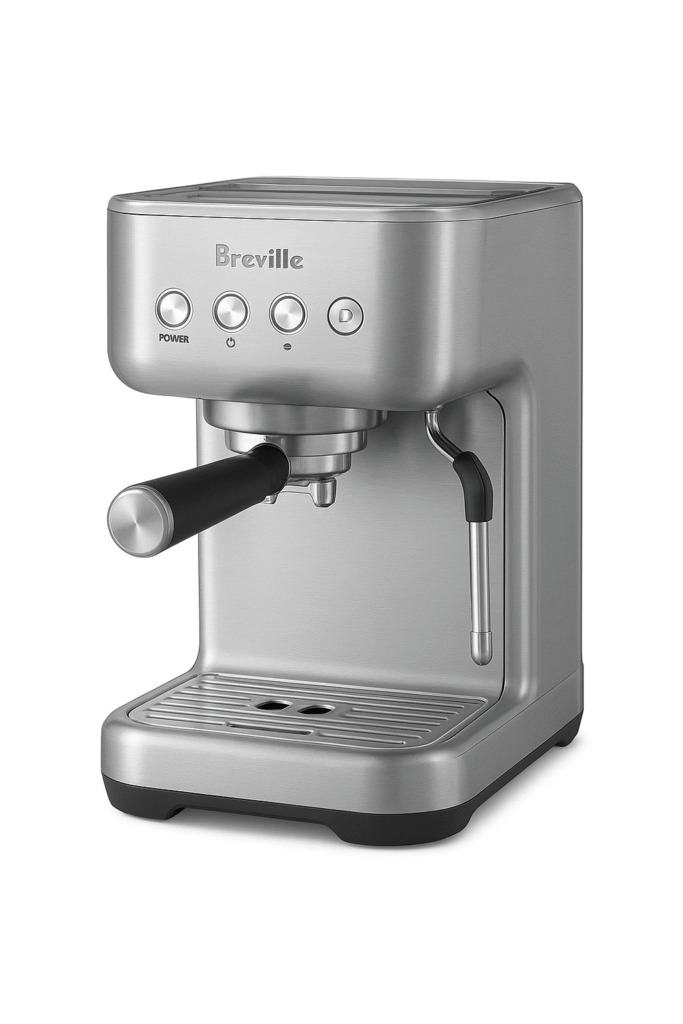 Breville Bambino espresso machine on a kitchen counter