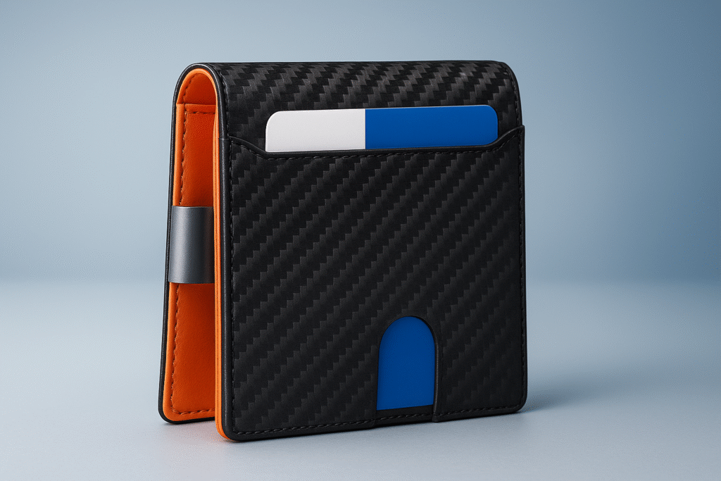RUNBOX Money Clip Wallets carbon fiber slim minimalist wallet with money clip and card holder for men