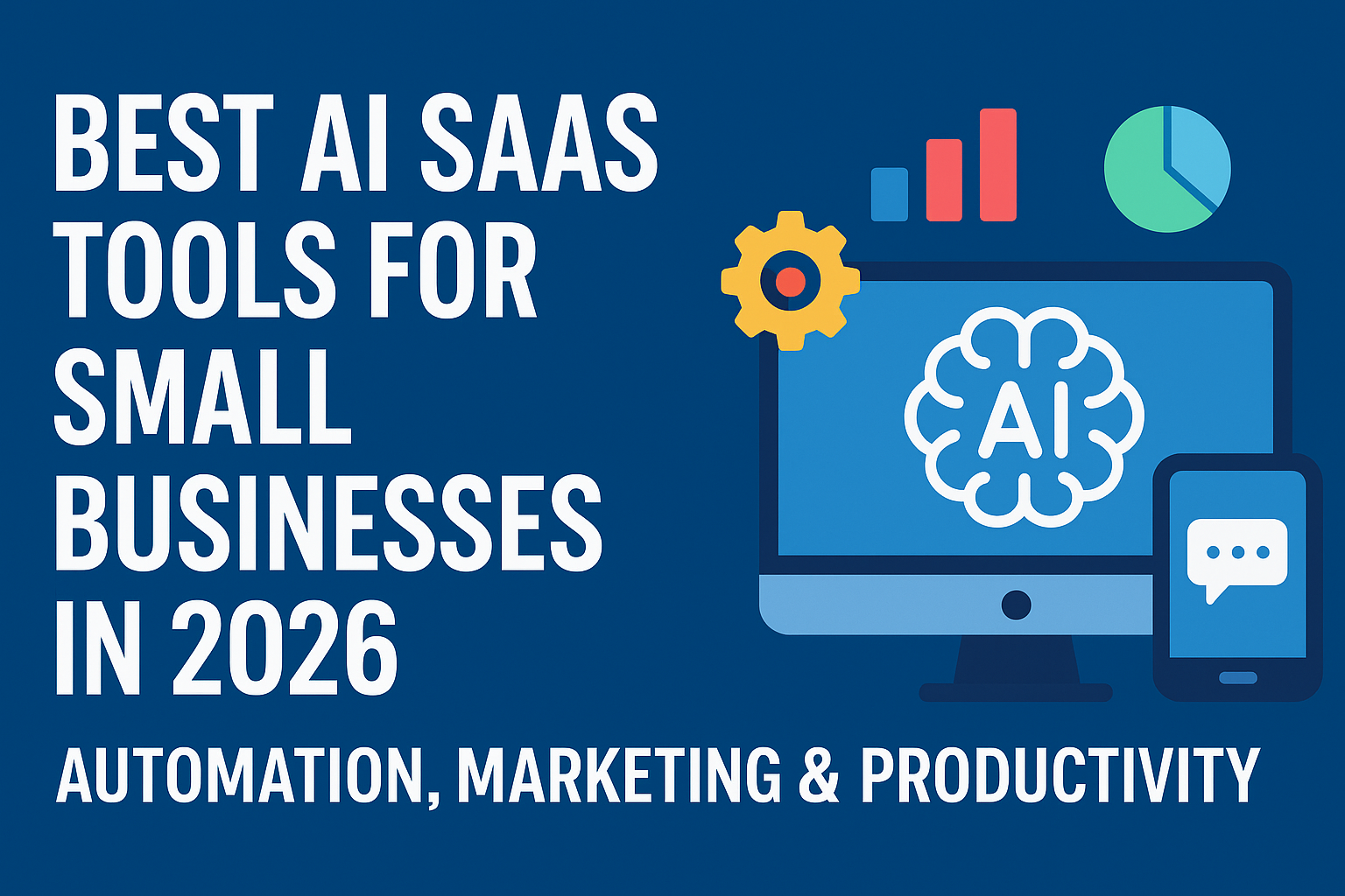 Best AI SaaS tools for small businesses in 2026 focusing on automation, marketing, and productivity